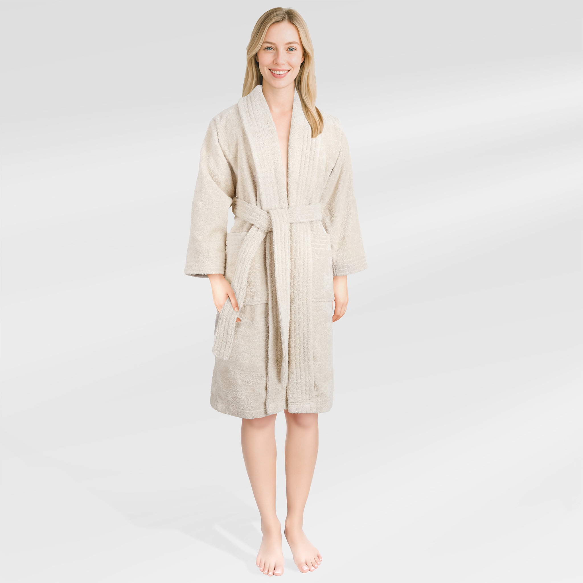 Eiderdown Robe Eider & Ivory™ 100% Cotton Turkish Bathrobes, Soft Absorbent ...