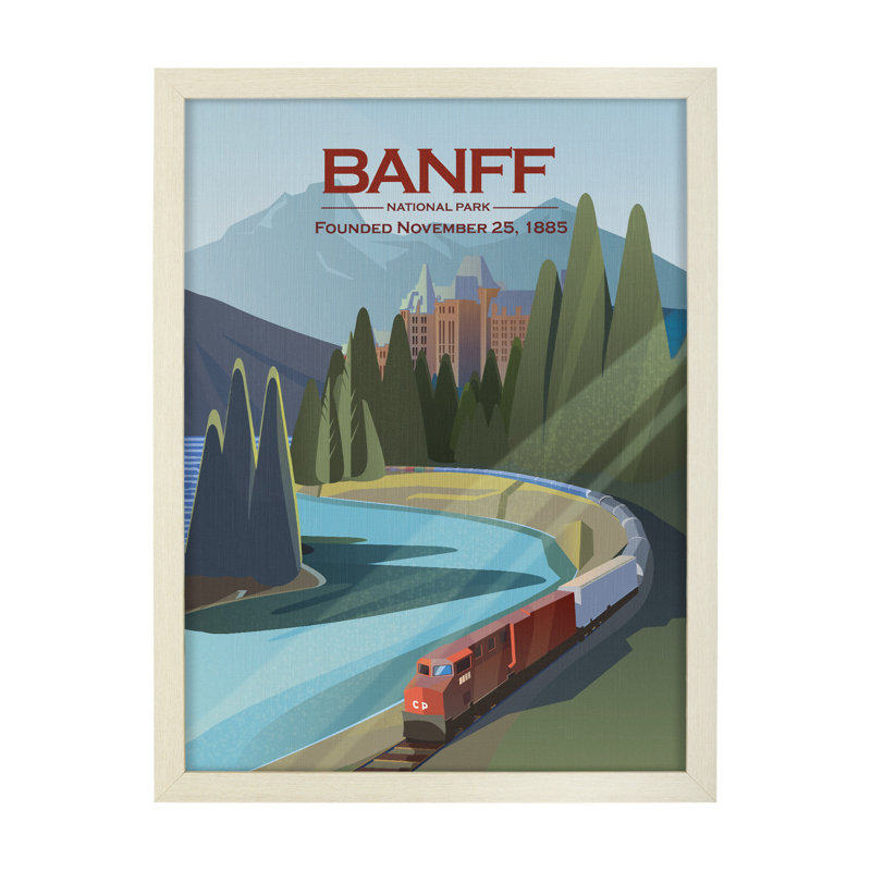 Go Canada par Studio, reproduction d'art encadrée à la main, Brun, L 33,0 x l 1,5 x H 43,0, Sans mat