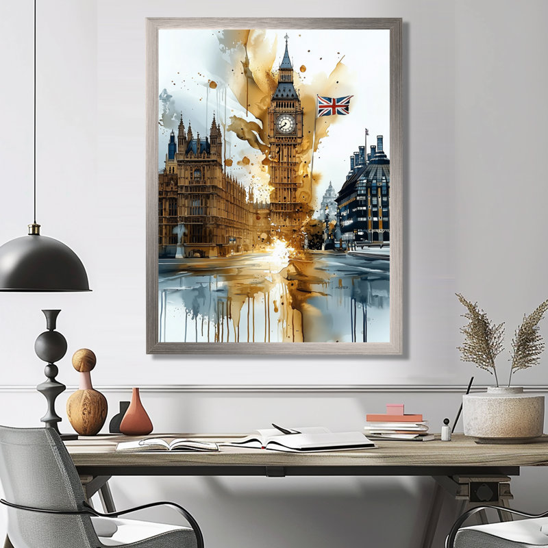 Murton - Cityscapes Wall Art Living Room, Argent argent, H 44 po x l 34 po, Reproduction encadrée d'une seule photo