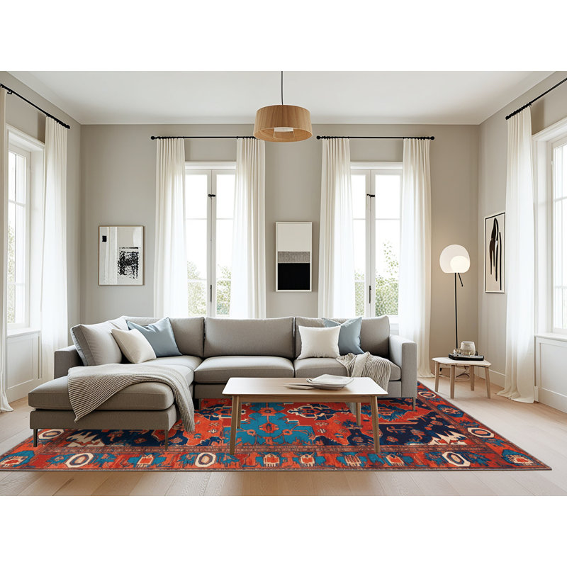 Tapis mauve lavable à la machine Tabriz, Rectangulaire 8 pi x 12 pi