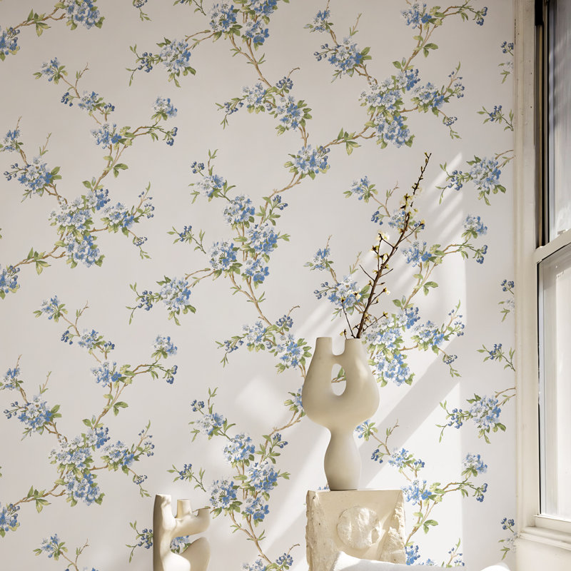 Rouleau d'hortensias, L 324,02 po x l 27,01 po, Taupe clair