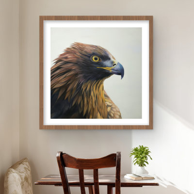 Brown-headed eagle - Framed Matted Print for Home Decor