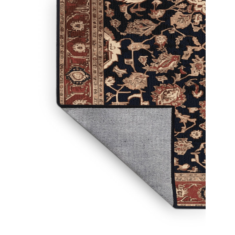 Tapis brun lavable à la machine, Rond 4 pi