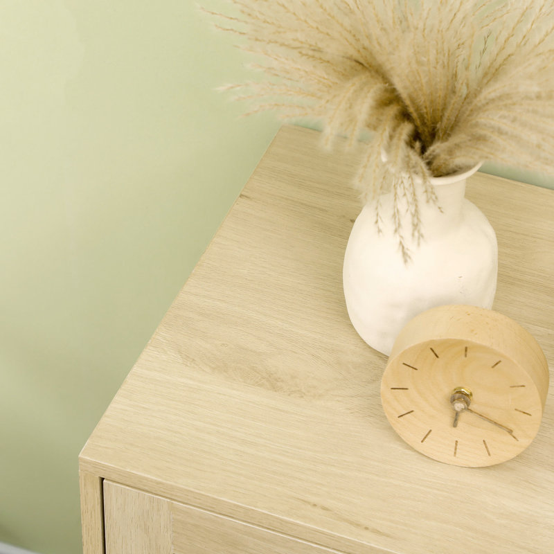 Armoire décorative avec portes, tablette réglable pour bureau - décorative naturelle
