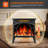  5100 Btu Vintage Electric Fireplace Heater With Adjustable Flame Effects, 12 Color Options & Overheat Protection, Portable 24" Design, Dual Heat Settings, Perfect For Home/office