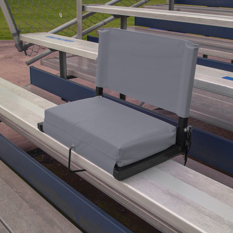 Folding Stadium Seat, Gray