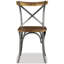 48cm H Cross Back Side Chair