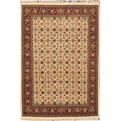 Tapis ivoire noué à la main de haute qualité