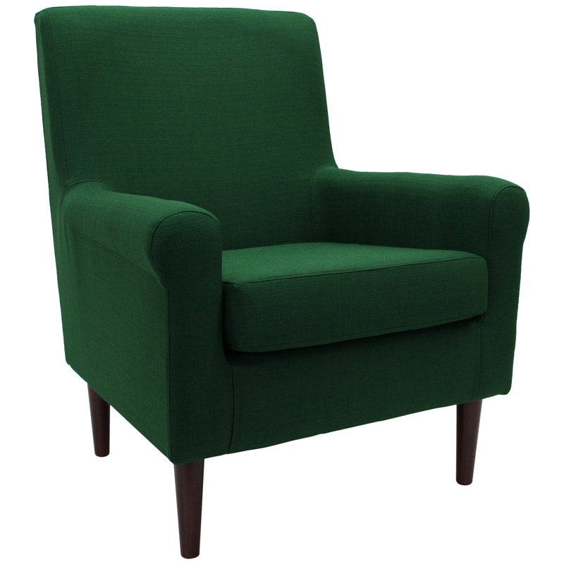Ronald Upholstered Armchair, Emerald Green