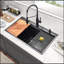 Évier de cuisine encastré 33 po R10 à cuve simple en acier inoxydable avec rebord intégré et accessoires (paquet de 5)