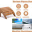 Repose-pieds de mobilier de terrasse confortable - Repose-pieds de patio brun