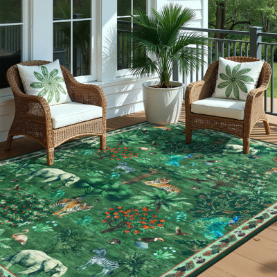 Tapis tissé intérieur / extérieur