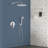 Topcraft 10 in Rainfall Showerhead Complete Shower System with Handheld Shower-114457776