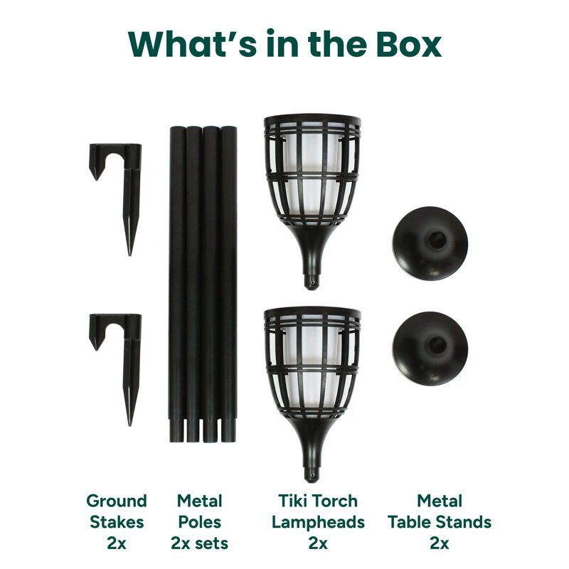 39.75'' Plastic / Acrylic Solar Powered Garden Torch