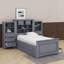 Lit plateforme simple en bois avec armoire verticale et tiroirs-1831480036