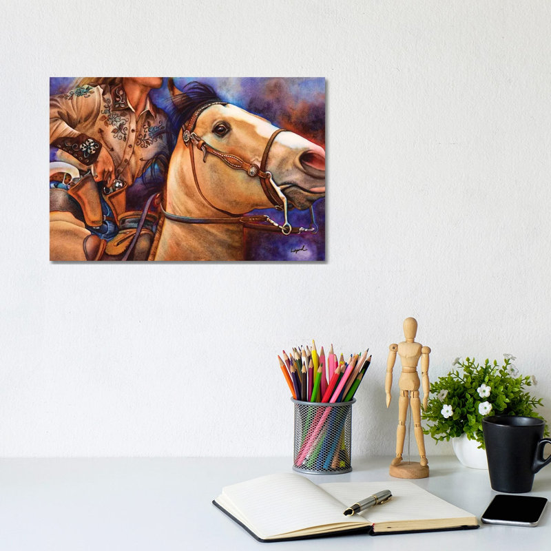 Piece Action by Lisa Lopuck - Wrapped Canvas Print, 20.32 cm H x 30.48 cm W