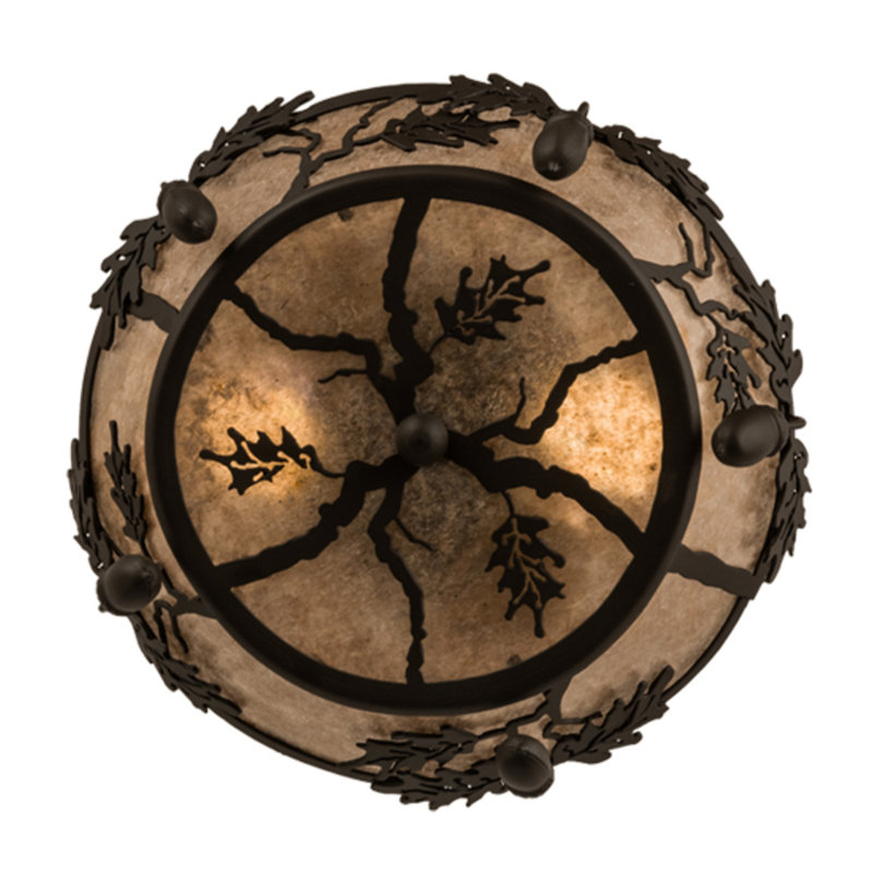 Oak Leaf and Acorn 2 - Light Semi Flush Mount
