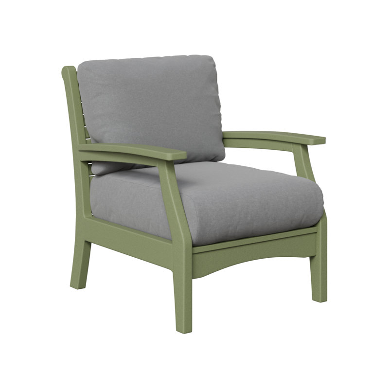 Fauteuil club et coussins Classic Terrace, Ardoise Cast, Sauge