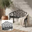 Banc d'extérieur élégant en fonte d'aluminium avec motifs papillons-1736363366