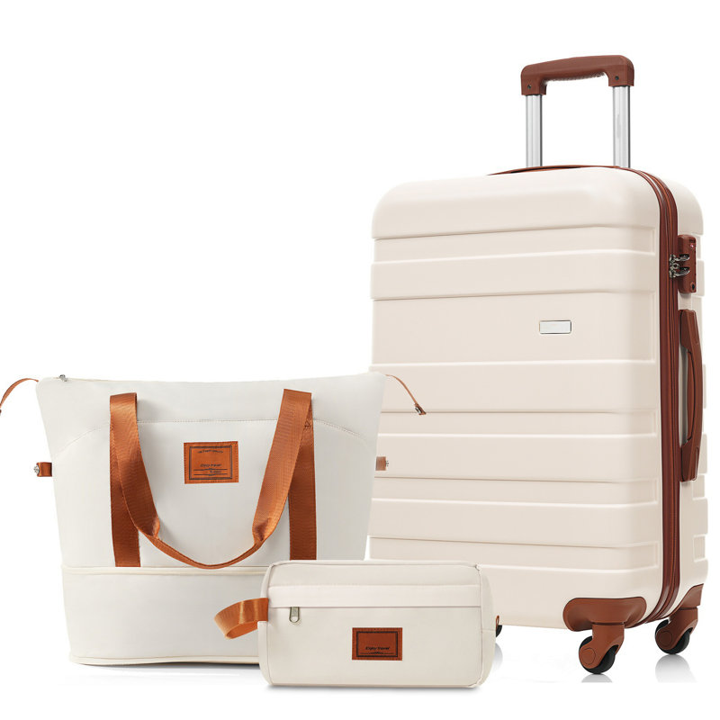 Ensemble de bagages 3 pièces avec serrure TSA et trousse de toilette