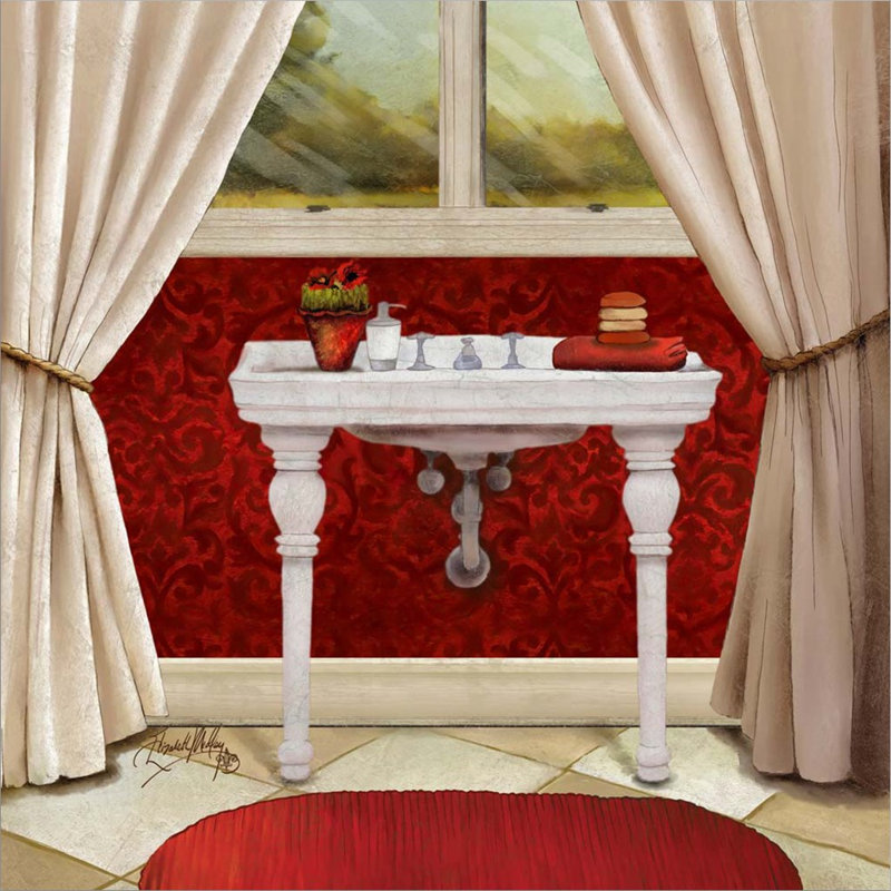 «Red Bain II» par Elizabeth Medley, art mural encadré