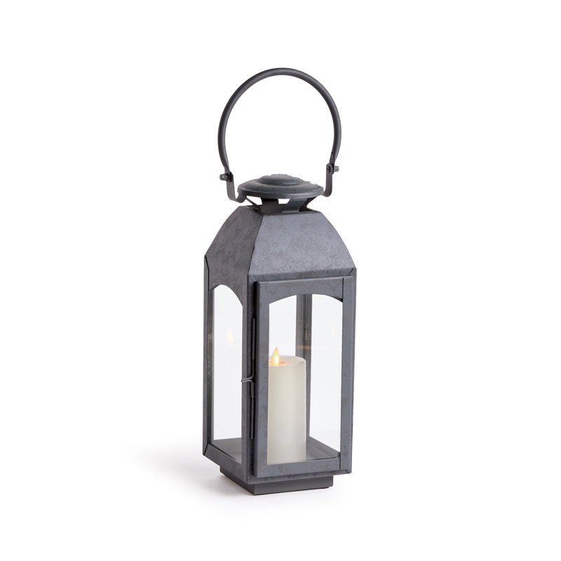Furlane Lantern,  15.75" H x 6.5" W x 6.5" D, Gray
