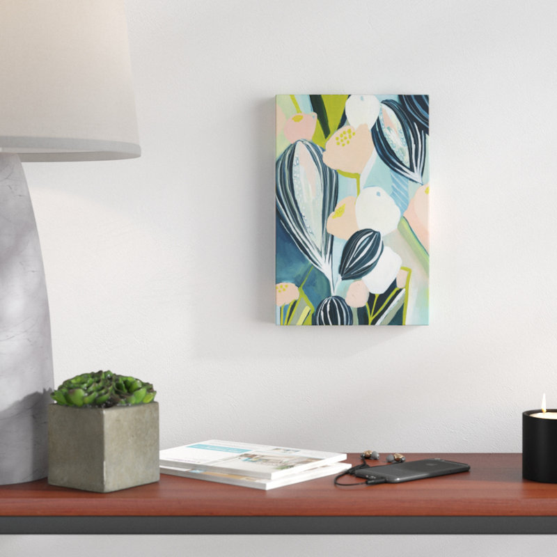 «Glow Garden I» par Grace Popp - peinture sur toile tendue, H 12 po x l 8 po