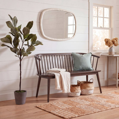 Blanchard Solid Wood Curved Spindle Bench