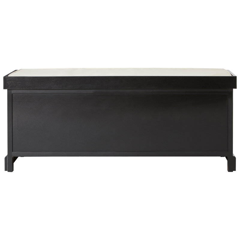 Cotton Upholstered Storage Bench