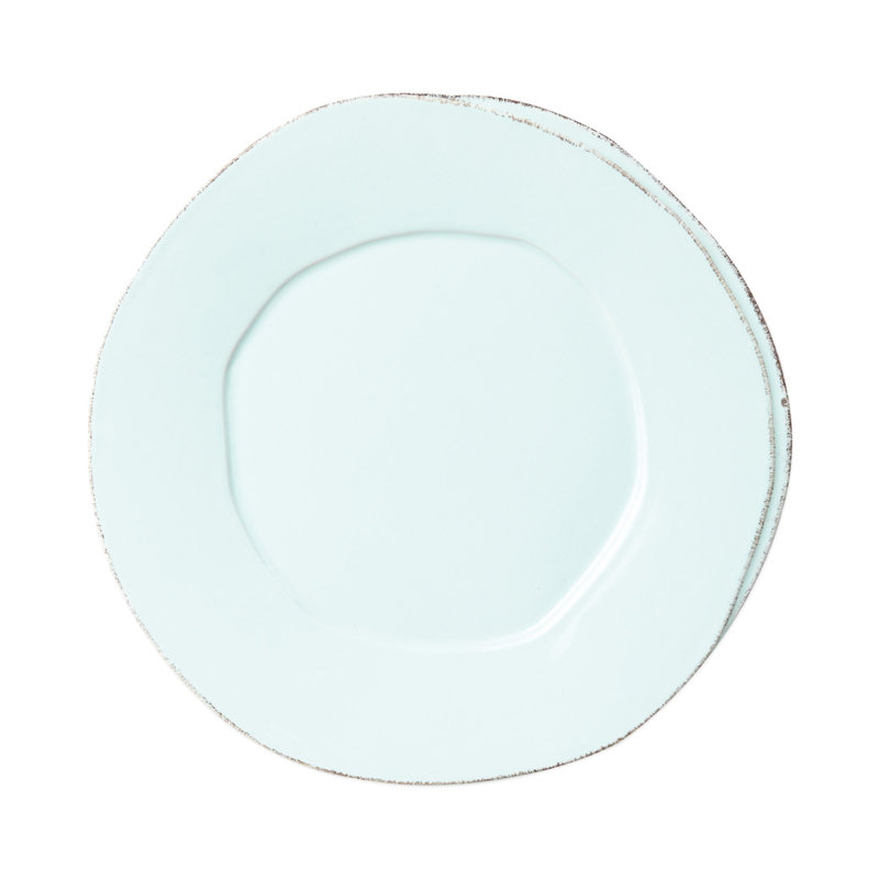 Lastra Handmade Stoneware Dinnerware Set, Aqua