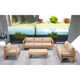 Sonoma 4 Piece Teak Sofa Seating Group with Sunbrella Cushions