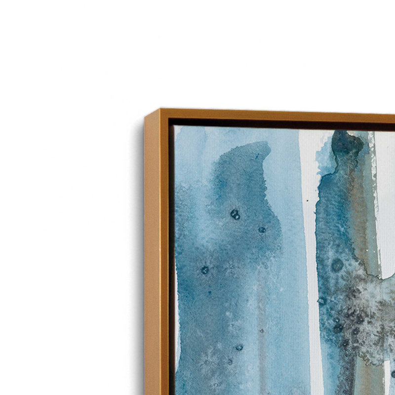 Frozen Forest Reflections, reproduction sur toile dans un cadre, Or poli, H 32,75 po x l 48,75 po