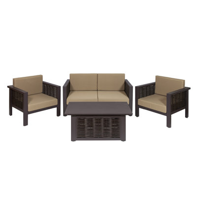 Borde 4 Seater Rattan Sofa Set