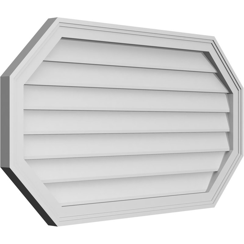 Évent horizontal gondole allongé en surface octogonal Signature, H 22 po x l 40 po x P 1,5 po