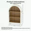 Armoire de rangement arquée avec 3 tablettes et pieds robustes