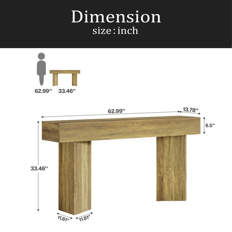 Rustic Side Table,Compact Console Table,Sofa Table