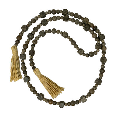 Boho Bead Garland-Smoke