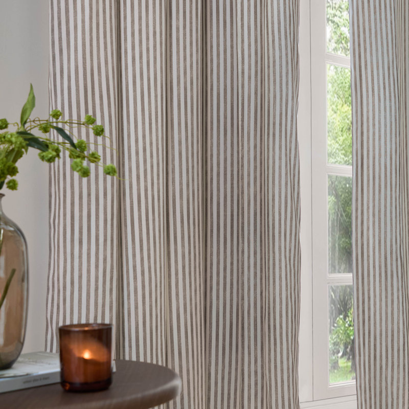 Hebden 100% Cotton Blackout Curtain Panel Pair, 229cm Width x 229cm Drop, Brown