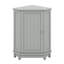 Armoire de rangement en coin Home, armoire de plancher triangulaire pour salle de bain, armoire d'angle en bois avec porte simple et tablettes réglables-2099178370