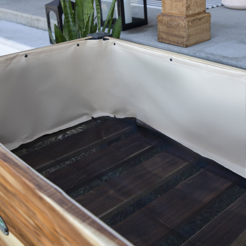 Backyard 10 Cubic Foot Teak Planter with Powder Coated Legs