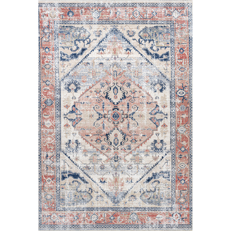 Larkspur Persian Fringed Machine Washable Area Rug