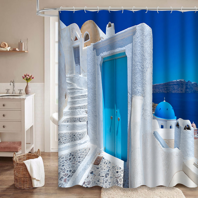 Rideau de douche Santorini, L 72 po x l 84 po