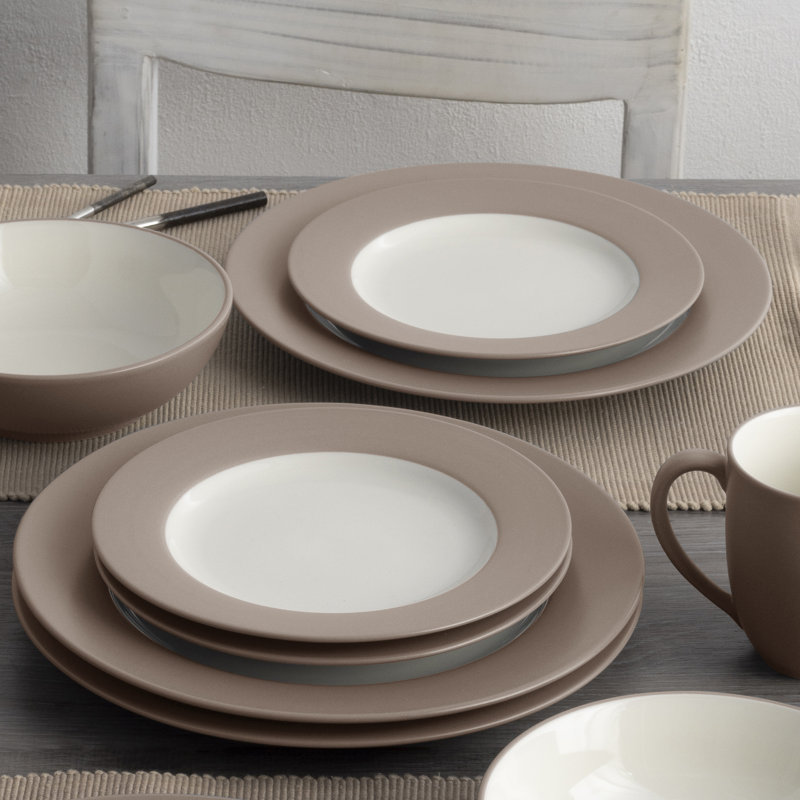 Noritake Colorwave Rim 4-Piece Place Setting, Service for 1, Clay