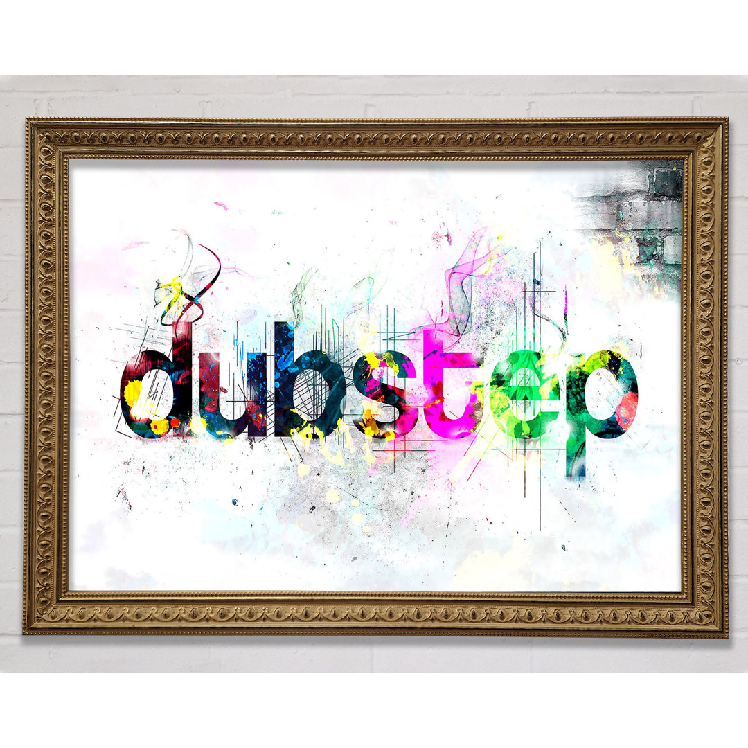 Dubstep Farbiger gerahmter Druck Wandkunst