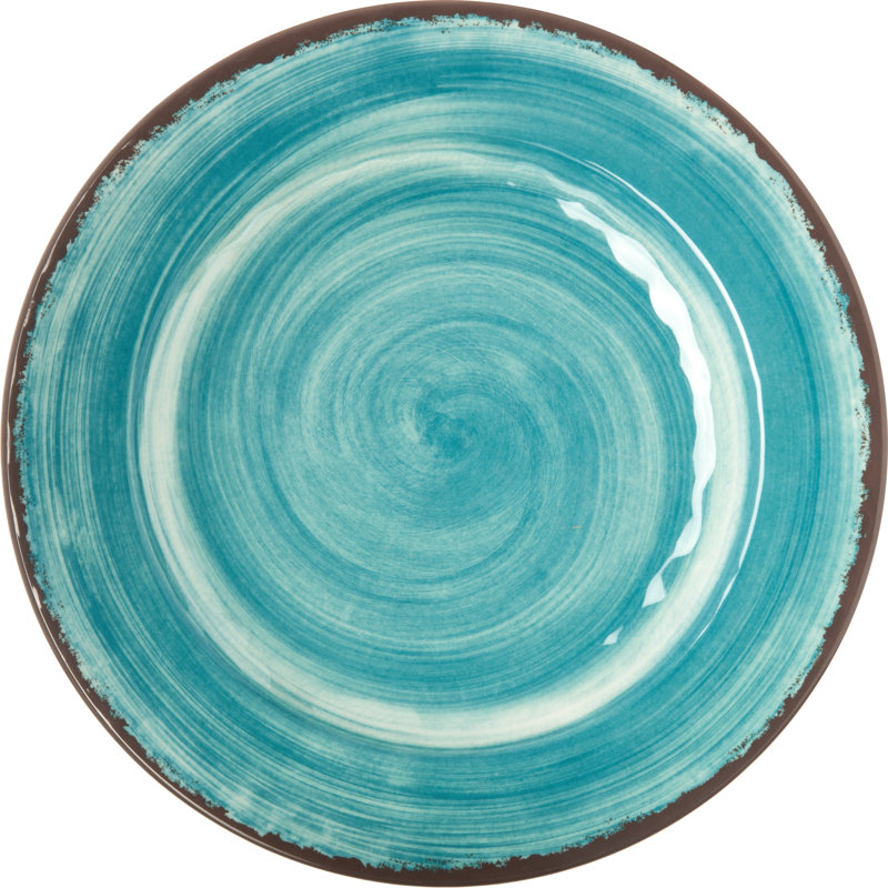 Assiette plate en mélamine 11 po Darrion, Aigue-marine