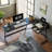 Kalle L-Shaped Metal Base Writing Desk-1710490232