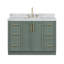 Meuble-lavabo ovale simple de 124 cm (49 pouces) avec comptoir en marbre blanc de Carrare de 3,8 cm (1,5 pouce) d'épaisseur, couleur vert vintage-1646642462-1646642463
