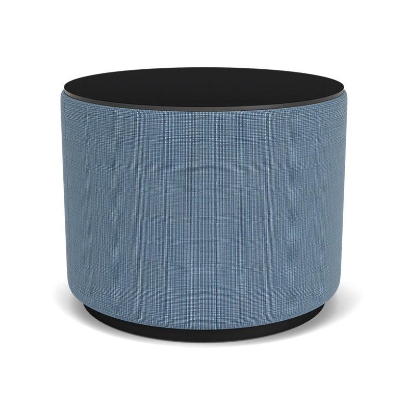 Table de réception avec plateau en stratifié Darsey, Noir; marine clair Chambray, 16", Nuit noire