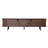 Bedrock Mid Century Wood Entertainment TV Stand with Sliding Door Cabinets and Drawers
