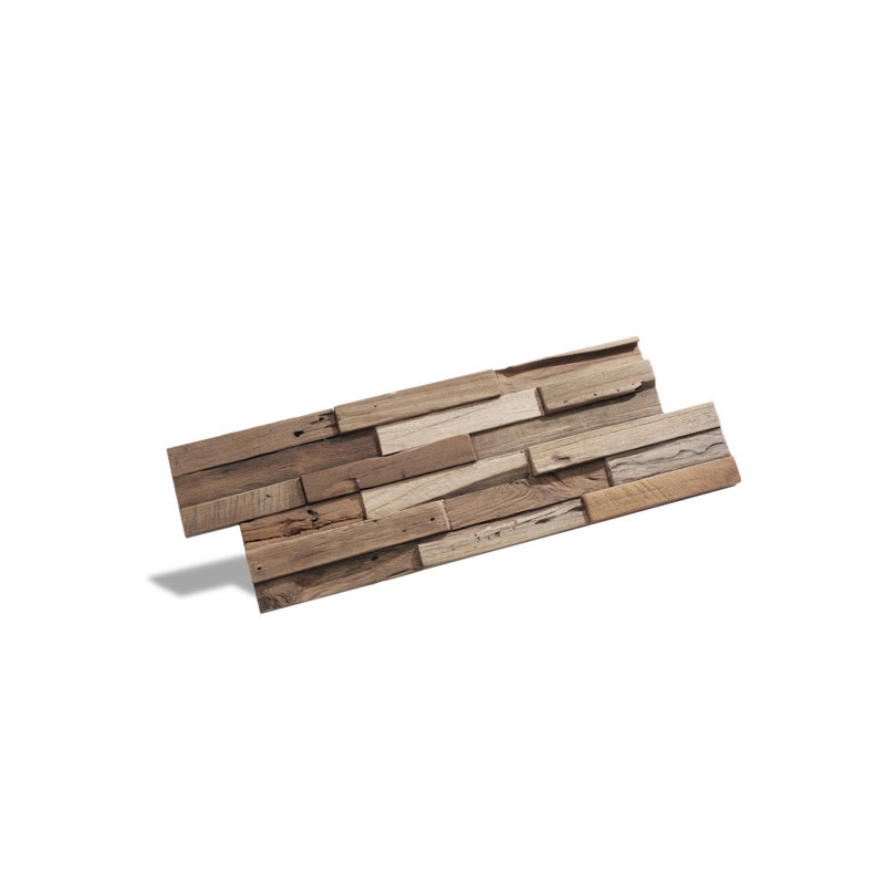 Teak Embossed Interlocking Wood Wall Panels